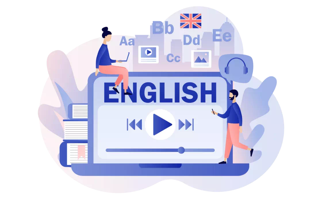 grafika wideo nauki angielskiego